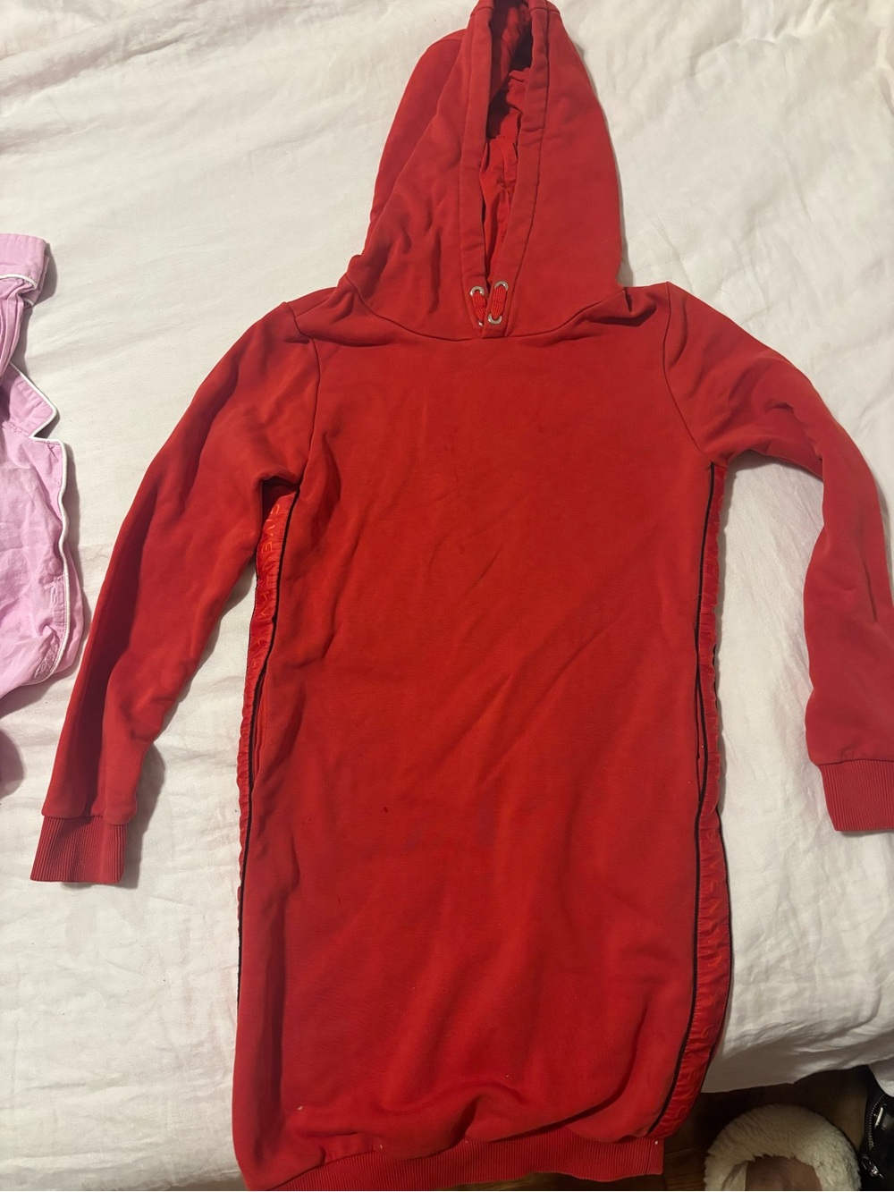 Givenchy Red Hooded Sweatshirt Dress for Kids